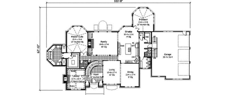 Luxury House Plan First Floor - Dornewood Place Luxury Home 091D-0341 - Search House Plans and More