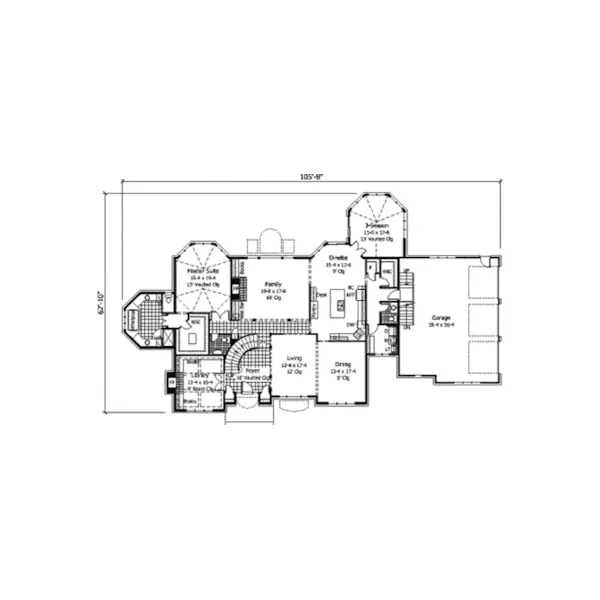 Traditional House Plan First Floor - Dornewood Place Luxury Home 091D-0341 - Search House Plans and More