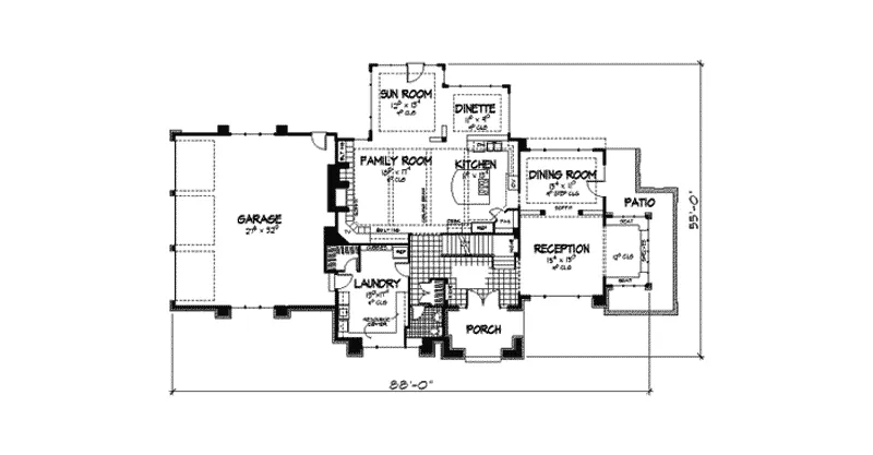 Contemporary House Plan First Floor - Arcadia Creek Luxury Home 091D-0350 - Search House Plans and More