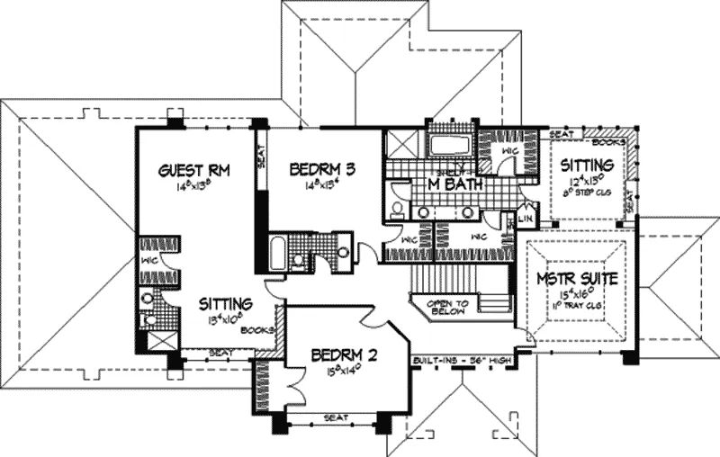 Prairie House Plan Second Floor - Arcadia Creek Luxury Home 091D-0350 - Search House Plans and More