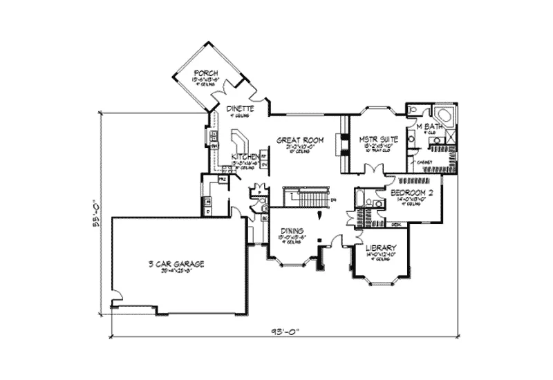 Country French House Plan First Floor - Humberto Luxury Home 091D-0359 - Search House Plans and More