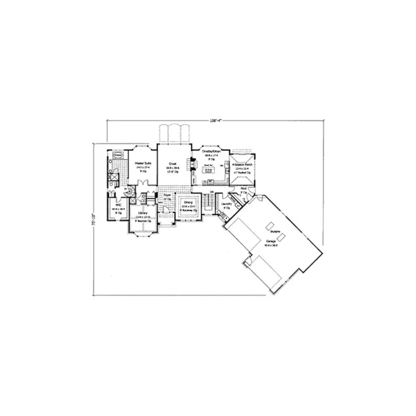 European House Plan First Floor - Rosedale Traditional Ranch Home 091D-0360 - Shop House Plans and More