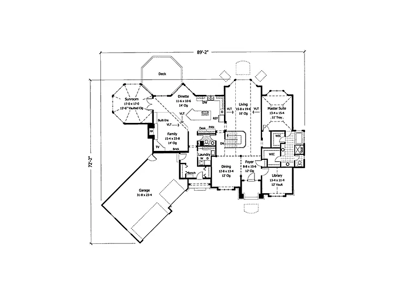 Country House Plan First Floor - Forrest Luxury Home 091D-0361 - Search House Plans and More