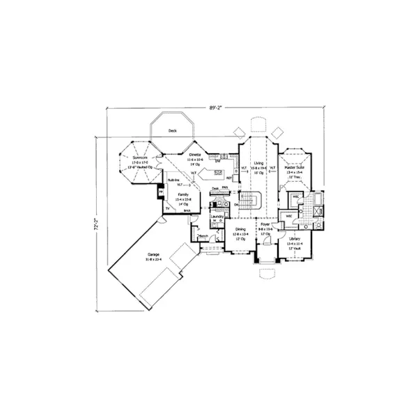 Arts & Crafts House Plan First Floor - Forrest Luxury Home 091D-0361 - Search House Plans and More