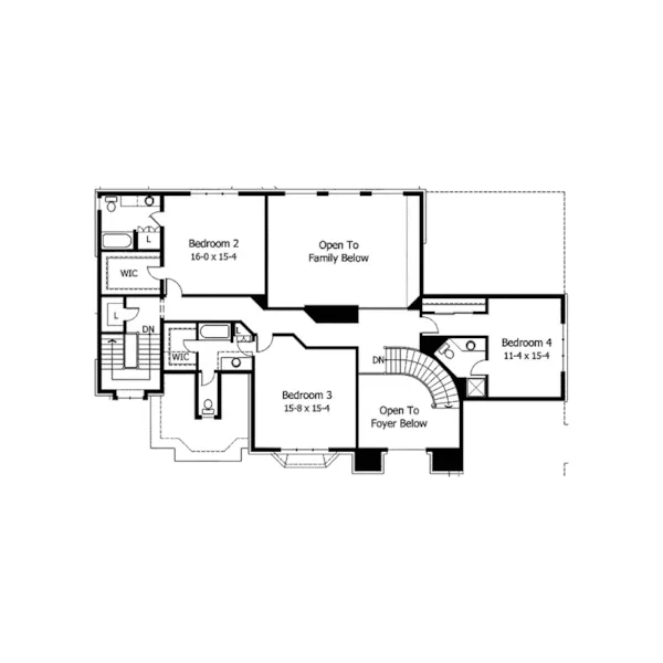 Greek Revival House Plan Second Floor - Miraclaire Luxury Home 091D-0362 - Shop House Plans and More