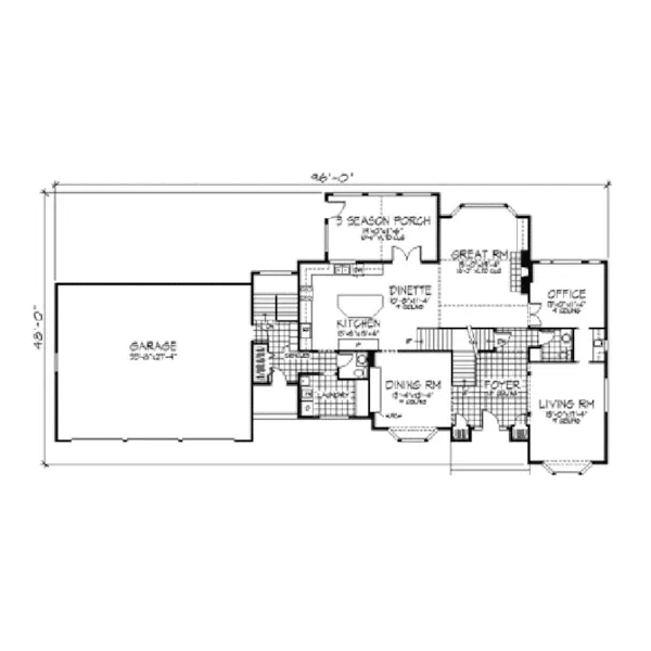 Luxury House Plan First Floor - Martinas European Home 091D-0363 - Shop House Plans and More