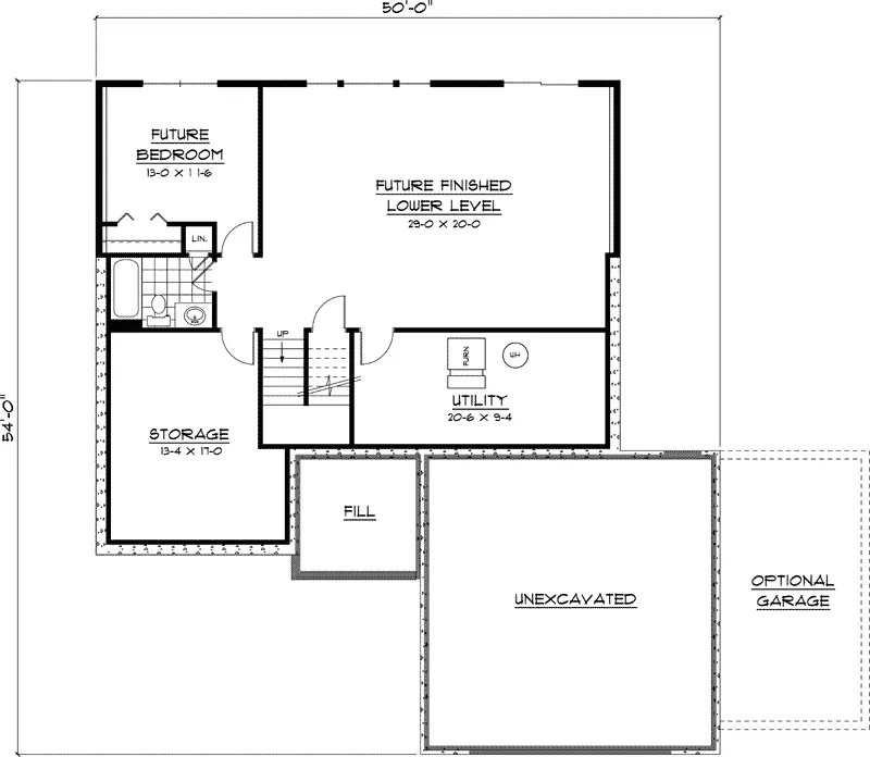 Country House Plan Lower Level Floor - Dittmer Ranch Home 091D-0371 - Search House Plans and More