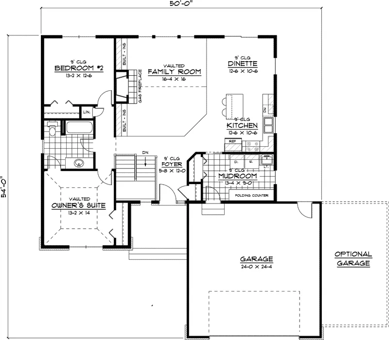 Ranch House Plan First Floor - Bonavista Ranch Home 091D-0372 - Search House Plans and More