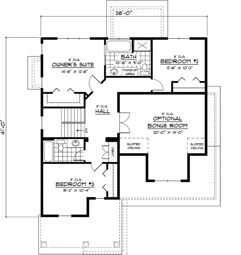 Shingle House Plan Second Floor - Lindenwood Ridge Craftsman Home 091D-0389 - Shop House Plans and More