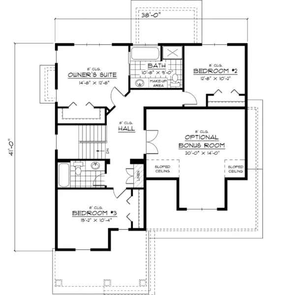 Craftsman House Plan Second Floor - Gilbert Grove Craftsman  Home 091D-0390 - Search House Plans and More