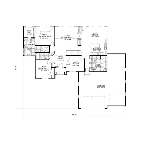 Country House Plan First Floor - Hickory Flat European Home 091D-0392 - Search House Plans and More