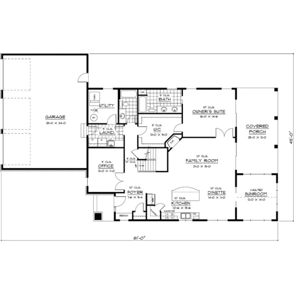 Country House Plan First Floor - Hermitage Haven Two-Story Home 091D-0393 - Search House Plans and More