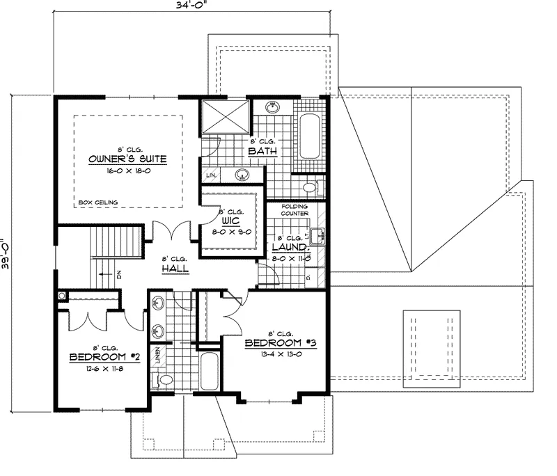 Country House Plan Second Floor - Foxchase Craftsman Home 091D-0396 - Search House Plans and More
