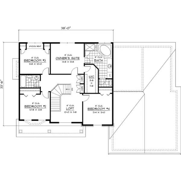 Traditional House Plan Second Floor - Fairhall Traditional Home 091D-0398 - Search House Plans and More