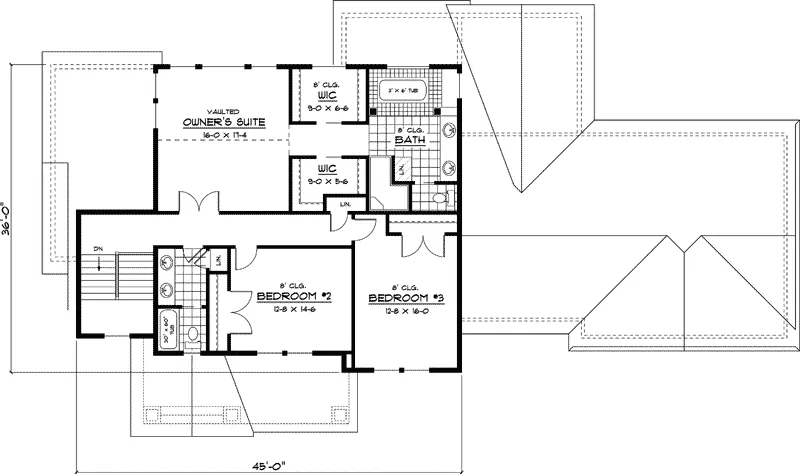 Arts & Crafts House Plan Second Floor - Bellechase Arts And Crafts Home 091D-0402 - Search House Plans and More