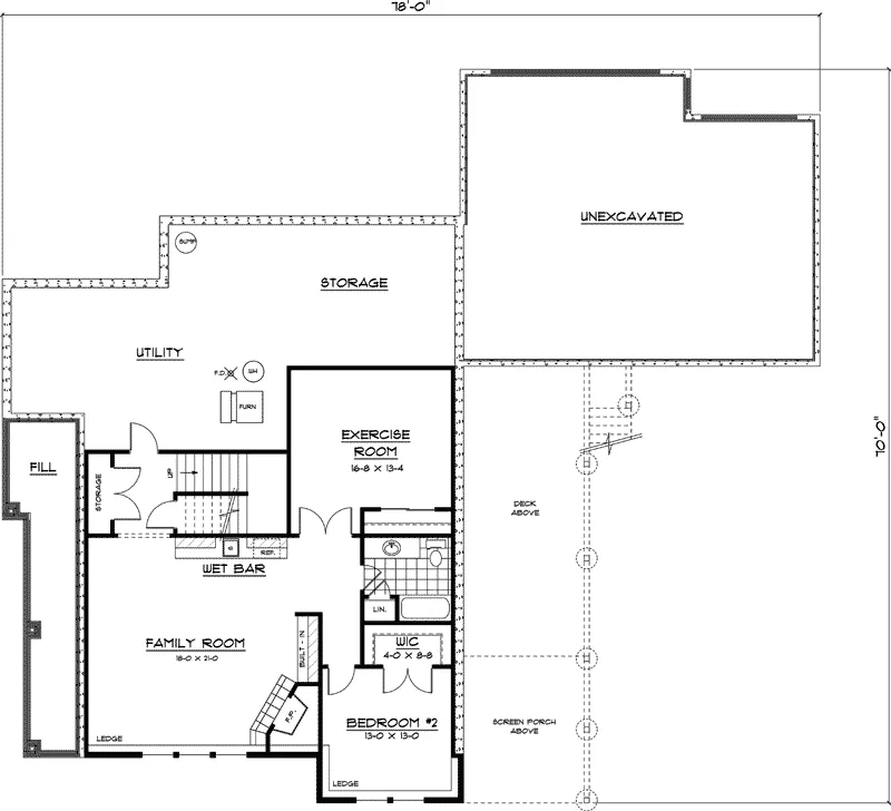 Luxury House Plan Lower Level Floor - Killarney Cove Prairie Home 091D-0405 - Search House Plans and More