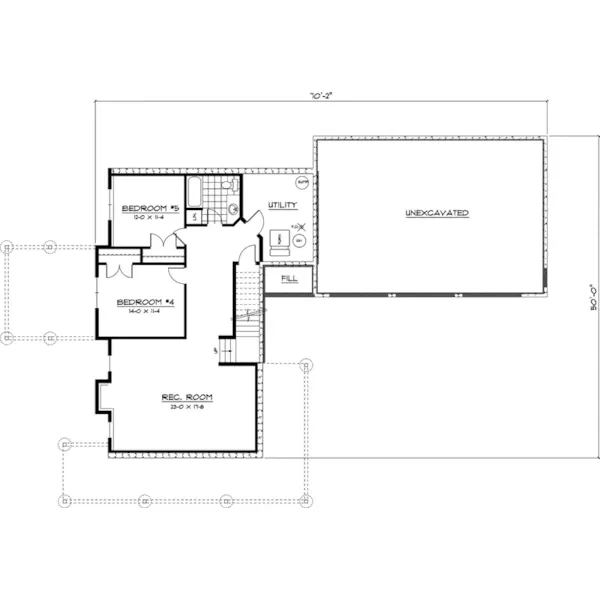 Southern House Plan Lower Level Floor - Newburyfarm Country Farmhouse 091D-0406 - Shop House Plans and More