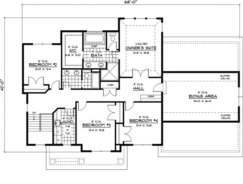 Country House Plan Second Floor - Laddonia Country Craftsman Home 091D-0408 - Shop House Plans and More