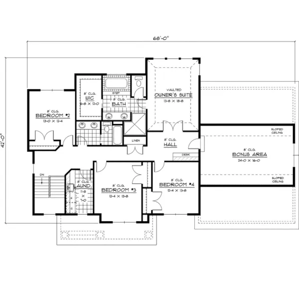 Traditional House Plan Second Floor - Laddonia Country Craftsman Home 091D-0408 - Shop House Plans and More