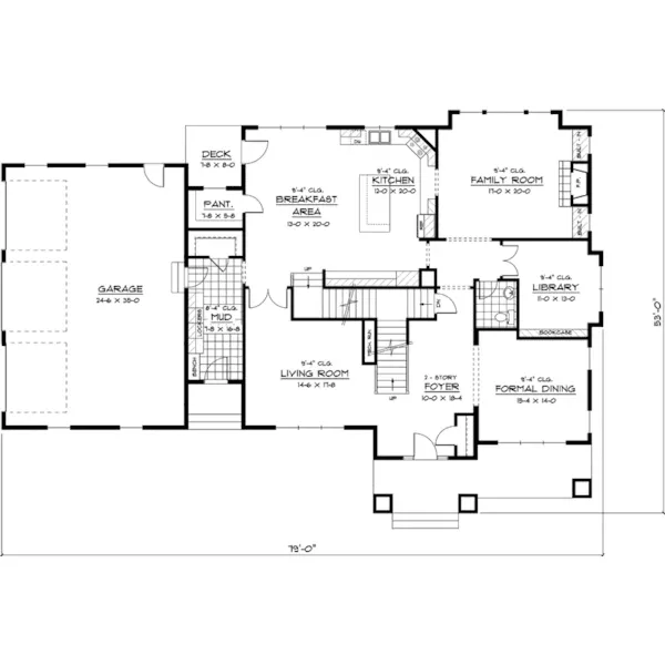 Colonial House Plan First Floor - Ethan Manor Luxury Home 091D-0410 - Search House Plans and More