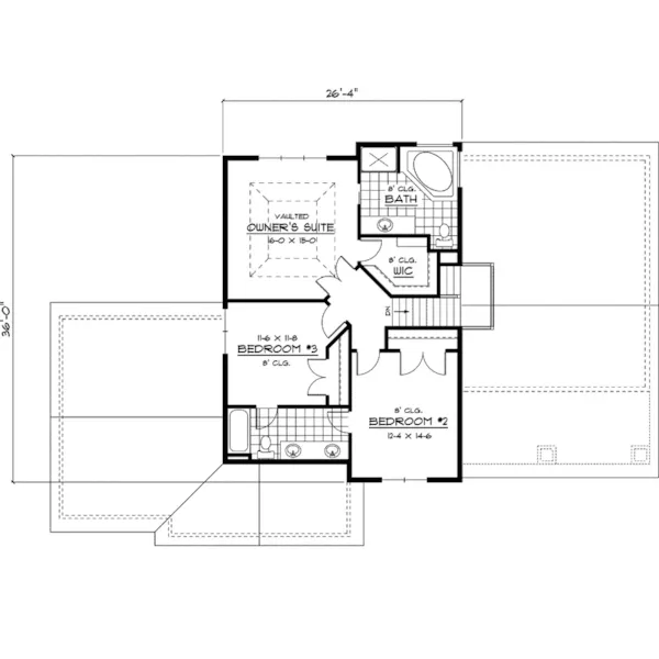 Traditional House Plan Second Floor - Falmouth Point Colonial Home 091D-0415 - Search House Plans and More