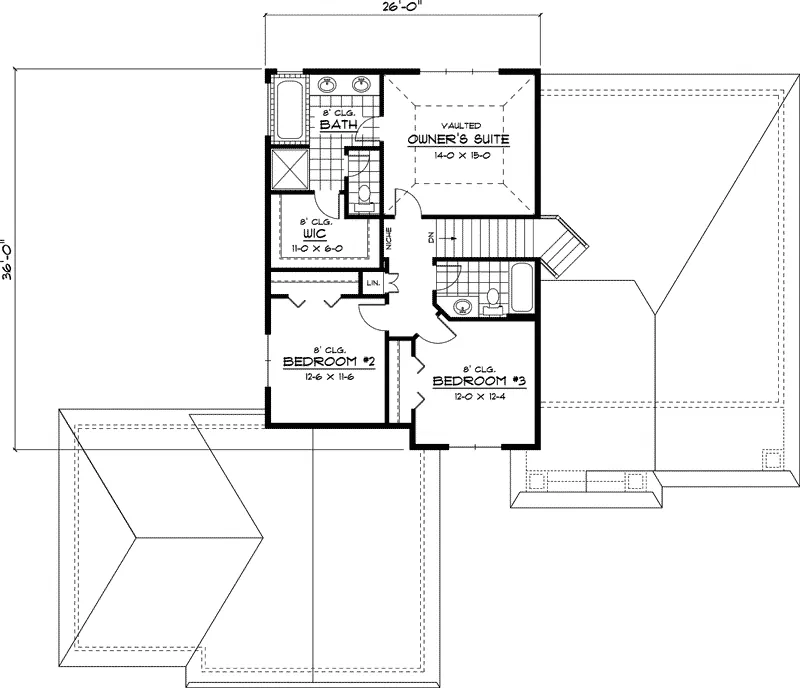 Arts & Crafts House Plan Second Floor - Camelot Country Home 091D-0419 - Search House Plans and More
