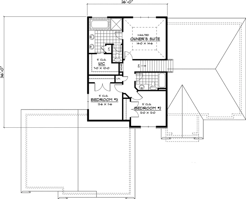 Sunbelt House Plan Second Floor - Miramar Southwestern Home 091D-0422 - Shop House Plans and More