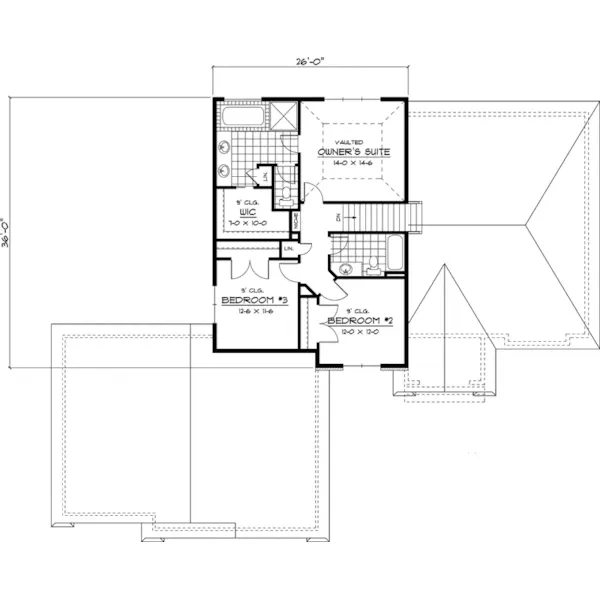 Sunbelt House Plan Second Floor - Miramar Southwestern Home 091D-0422 - Shop House Plans and More