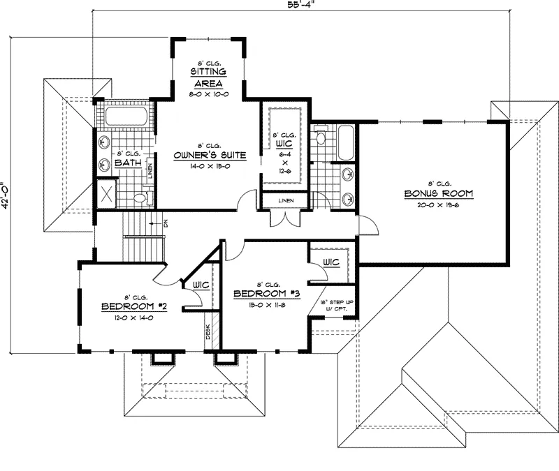 Traditional House Plan Second Floor - Cheshire Creek Country Home 091D-0423 - Search House Plans and More