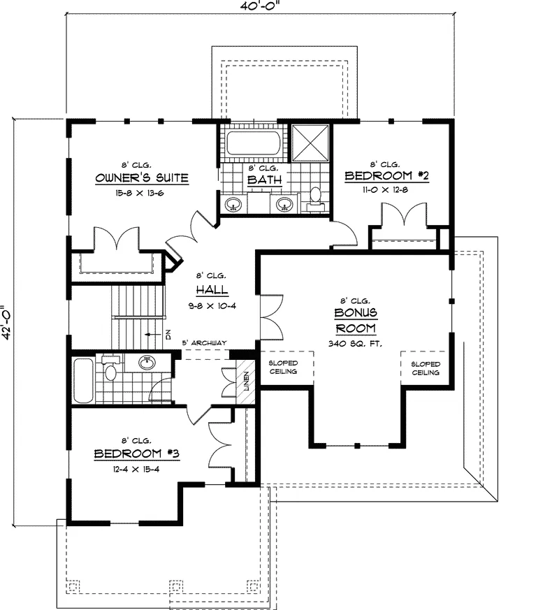 Country House Plan Second Floor - Belgian Trail Bungalow Home 091D-0424 - Search House Plans and More