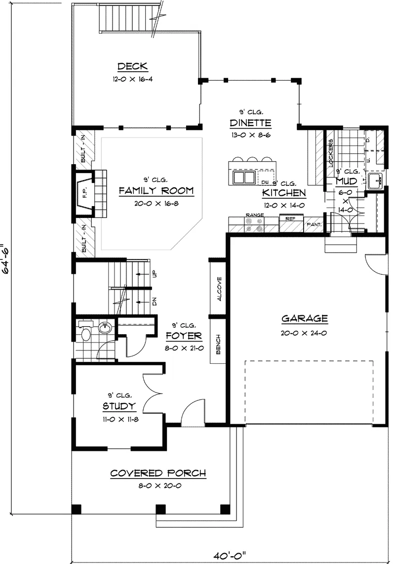 Country House Plan First Floor - Tyrelle Falls Craftsman Home 091D-0425 - Shop House Plans and More