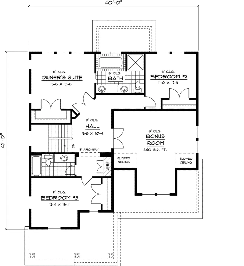Country House Plan Second Floor - Tyrelle Falls Craftsman Home 091D-0425 - Shop House Plans and More