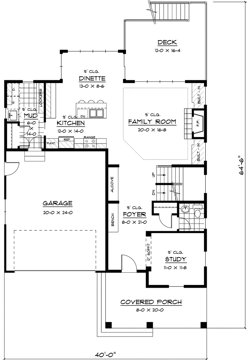 Traditional House Plan First Floor - New Melle Bungalow Country Home 091D-0427 - Shop House Plans and More