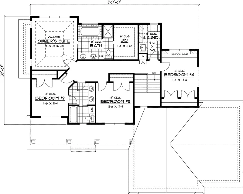 Craftsman House Plan Second Floor - Kodiak Point Craftsman Home 091D-0429 - Search House Plans and More