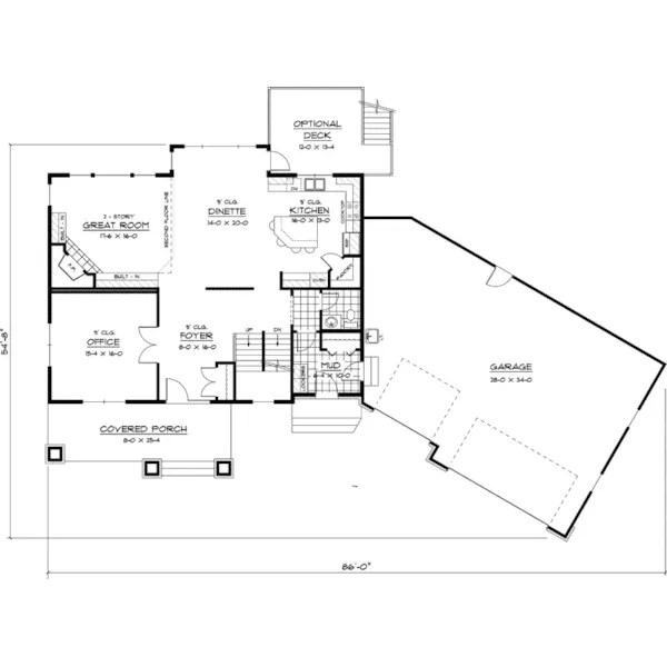 Traditional House Plan First Floor - Colbert Craftsman Home 091D-0430 - Search House Plans and More