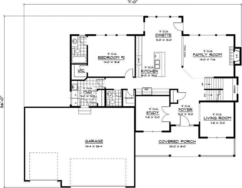 Traditional House Plan First Floor - Ashburton Country Farmhouse 091D-0431 - Search House Plans and More