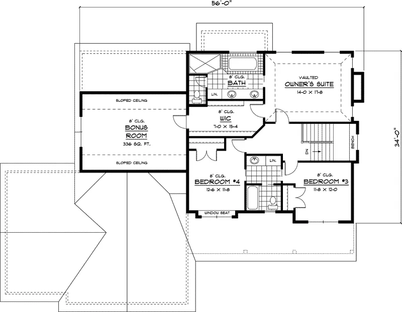 Colonial House Plan Second Floor - Ashburton Country Farmhouse 091D-0431 - Search House Plans and More