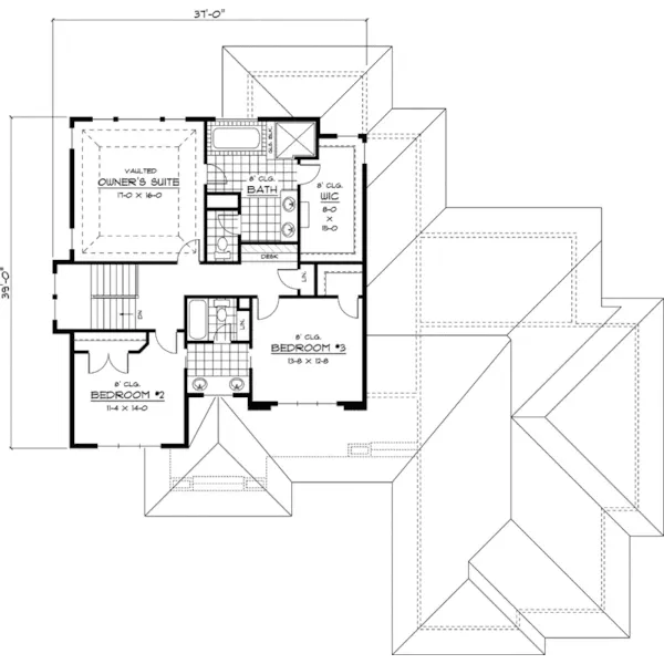 Country House Plan Second Floor - Colville Prairie Style Home 091D-0435 - Search House Plans and More