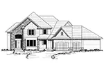 Colonial House Plan Front Elevation - Olivaire Arts And Crafts Home 091D-0436 - Shop House Plans and More