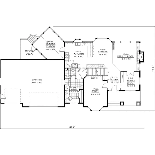 Traditional House Plan First Floor - Maya Park Traditional Home 091D-0437 - Shop House Plans and More