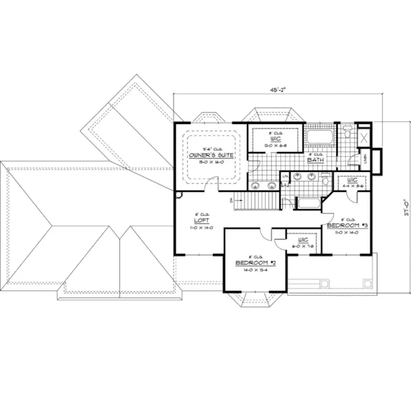 Traditional House Plan Second Floor - Maya Park Traditional Home 091D-0437 - Shop House Plans and More