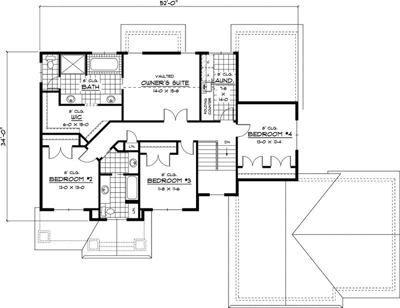 Craftsman House Plan Second Floor - Gibraltar Craftsman Home 091D-0438 - Search House Plans and More