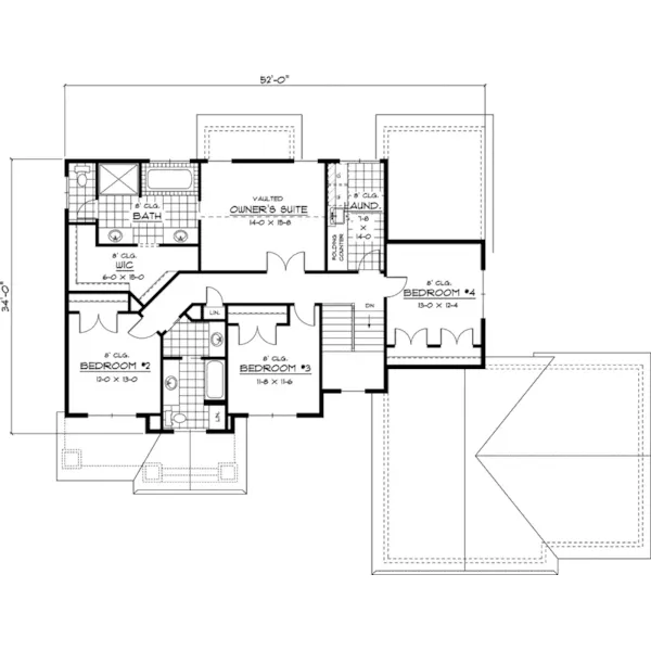 Craftsman House Plan Second Floor - Gibraltar Craftsman Home 091D-0438 - Search House Plans and More