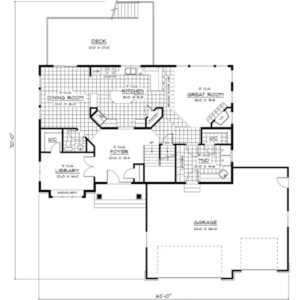 Traditional House Plan First Floor - McGuire Traditional Home 091D-0441 - Shop House Plans and More