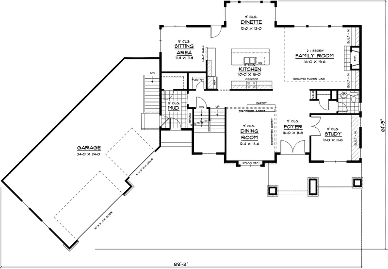 Luxury House Plan First Floor - Esmond Manor Craftsman Home 091D-0443 - Search House Plans and More