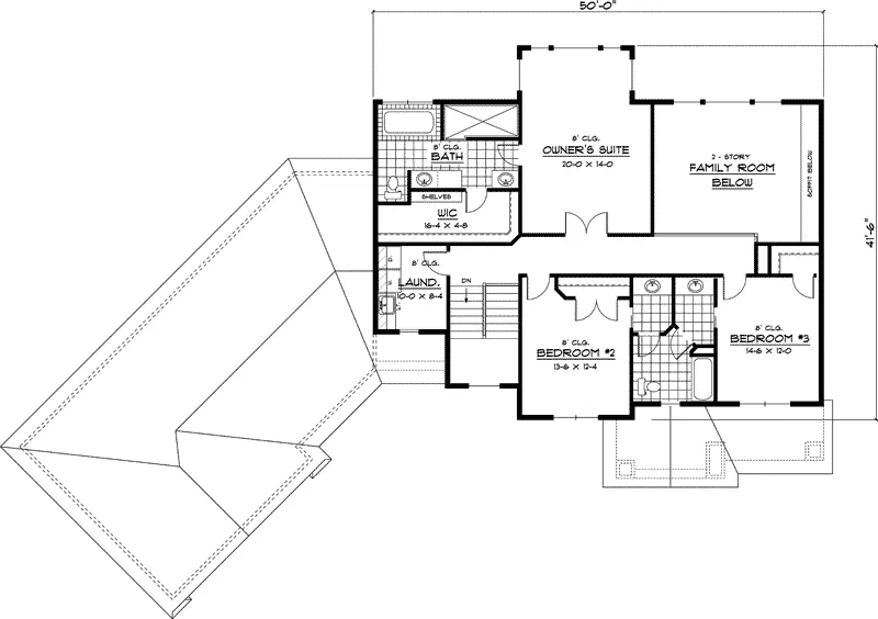 Tudor House Plan Second Floor - Esmond Manor Craftsman Home 091D-0443 - Search House Plans and More