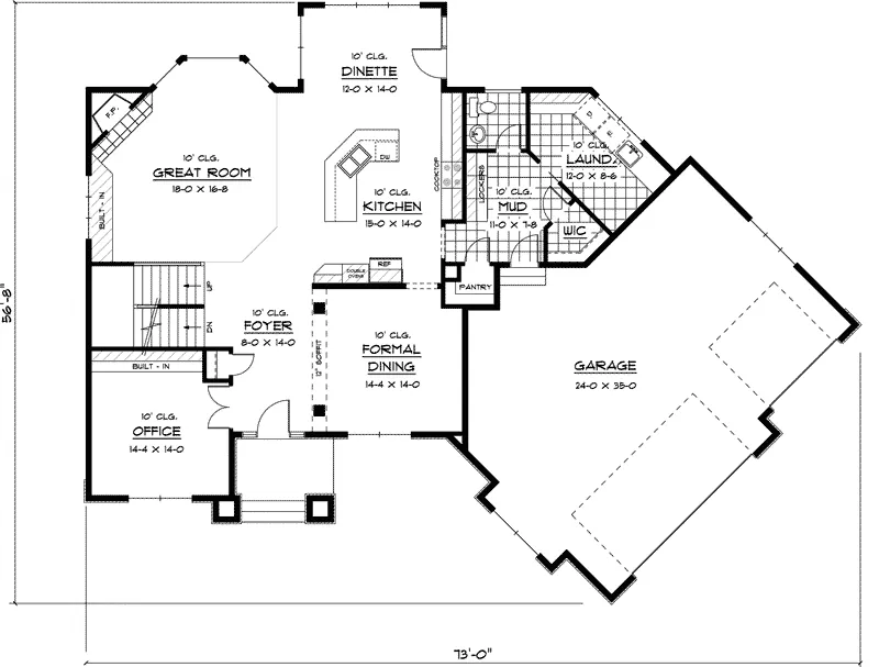 Luxury House Plan First Floor - Mulhouse Prairie Style Home 091D-0445 - Shop House Plans and More