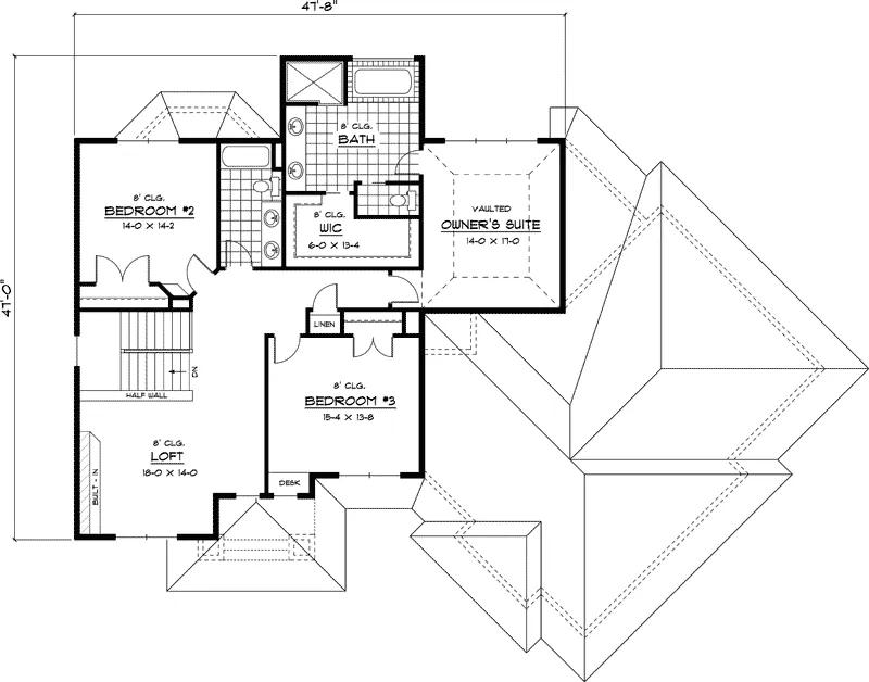 Country House Plan Second Floor - Mulhouse Prairie Style Home 091D-0445 - Shop House Plans and More