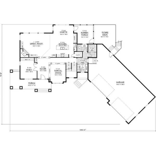 Luxury House Plan First Floor - Avlona Arts And Crafts Home 091D-0447 - Search House Plans and More