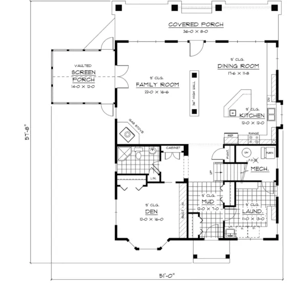 Luxury House Plan First Floor - Eckelkamp Country Home 091D-0451 - Search House Plans and More